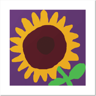 Minimal Artsy Sun Flower Posters and Art